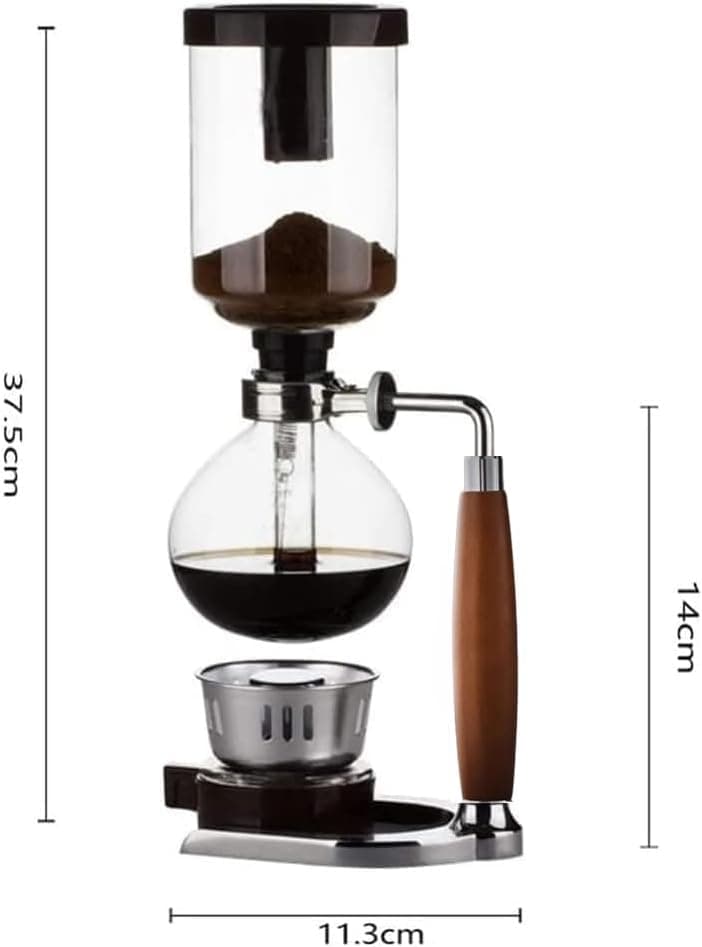 5 Cup Siphon Coffee Maker with Wooden Handle, Japanese Syphon